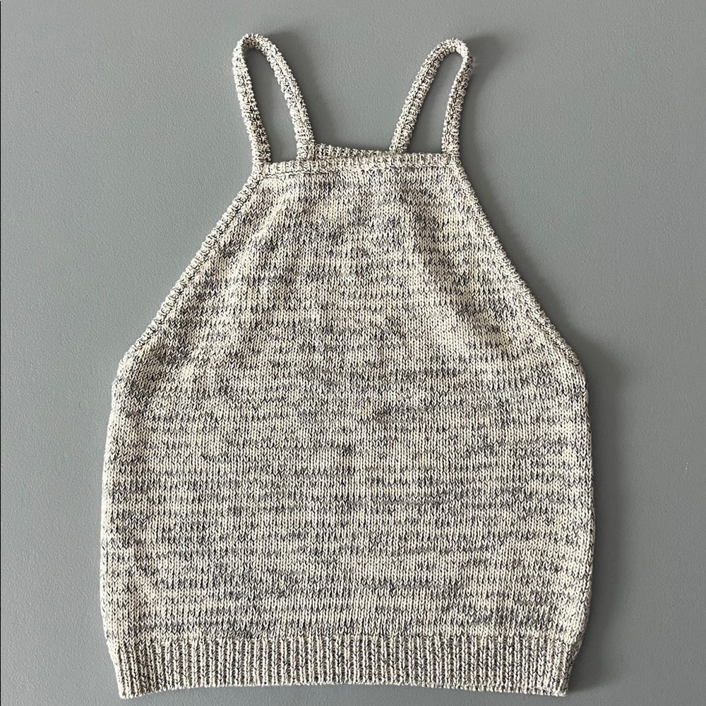 Kendall & Kylie Gray and White Knit Top Size XS